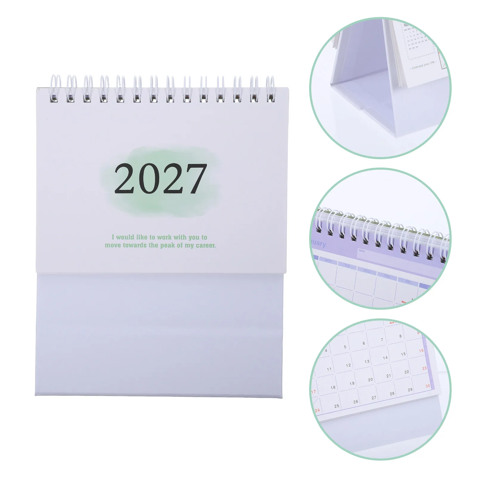 2027 달력 미니 책상 달력 2026-2027 사무실 책상 소형 데스크탑 미니 홈 스쿨 일정 미니 일일 일정 플래너 선물