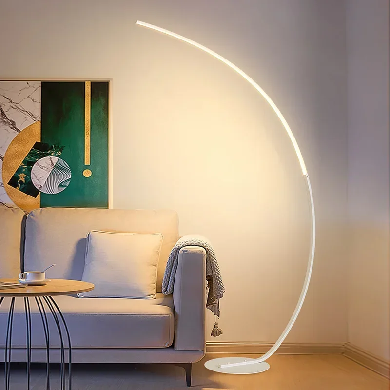 Modern Minimalist Nordic Fishing Living Room Floor Lamp Designer Art Model Room Creative Ins Vertical Bedside Standing Light LED