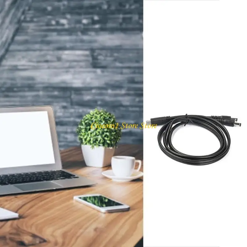 A3PC 65 W USB-C-Stecker auf doppelte DC5,5 x 2,5 mm Stecker Ladekabel 3,28 Fuß für 20 V-Gerät – Detail 7