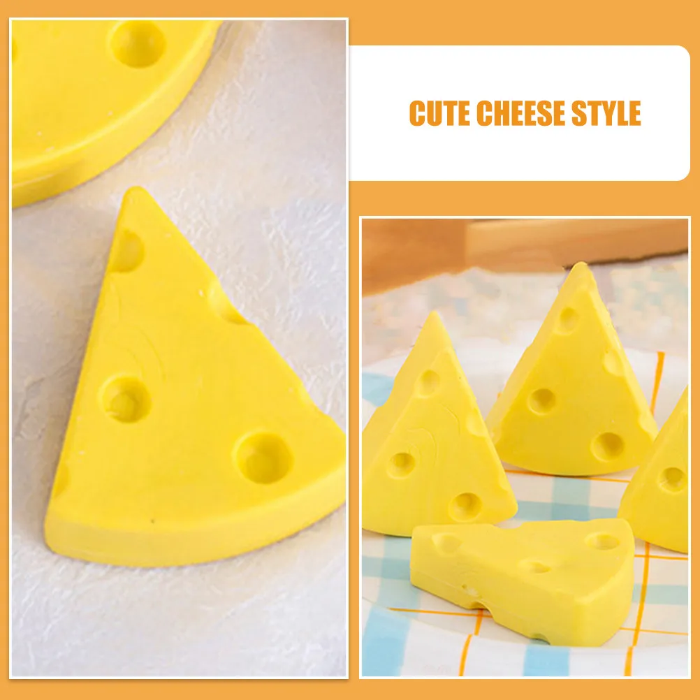4개입 프로프 치즈 지우개 어린이용 고무 지우개 모양의 연필 학교용