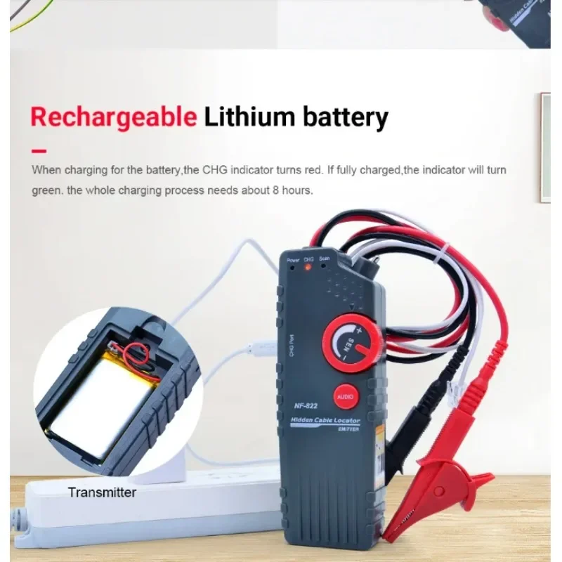 NF-822 High Voltage Wire Tracker Underground Cable Test Metal Pipes Locators Tester 1000m