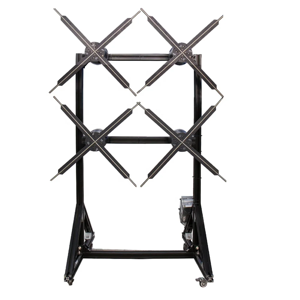 

TK60 2x2 Pcs HD 4 Blades APP/WiFi Holographic Player Projector 3d Hologram Advertising Led Fan