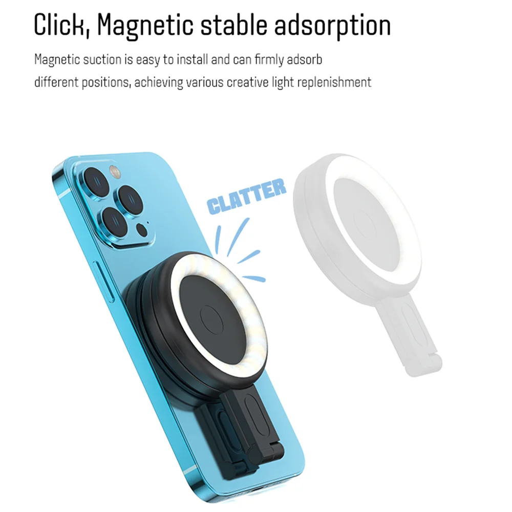 Luce Selfie Magnetica 160 LED - Dimmerabile 2500-9000K Con Batteria 3000mAh
