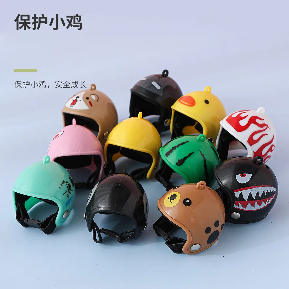 Dollhouse Helmet Cute Miniature Dollhouse Mini Helmet Toy for Doll House Accessories Sun Rain Protection Hats Chicken