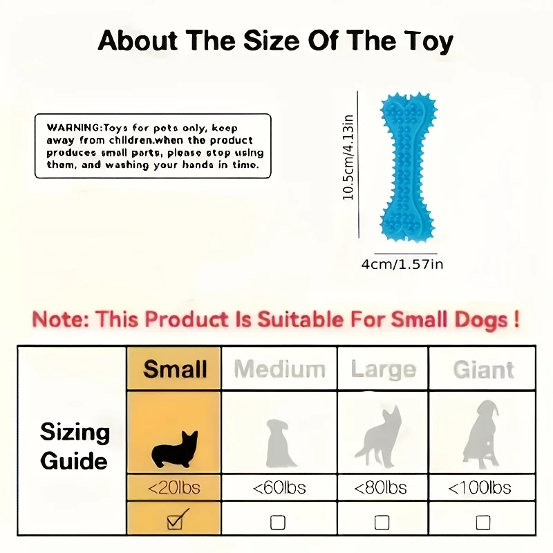 3pcs Dog Chew Toy, Bone Shaped Dog Chew Toy Teeth Cleaning, TPR Rubber Toothbrush Stick Chew Toy For Training And Entertainment 2