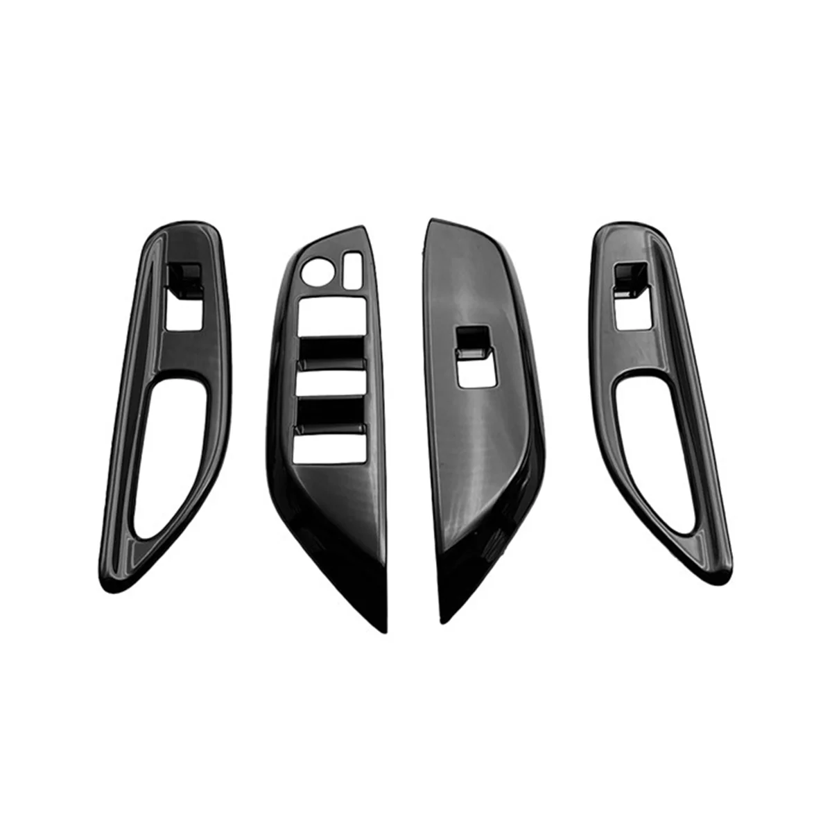 

Car Glossy Black Window Glass Lift Button Trim Switch Cover Door Armrest Panel for YARiS 2020-2023 RHD