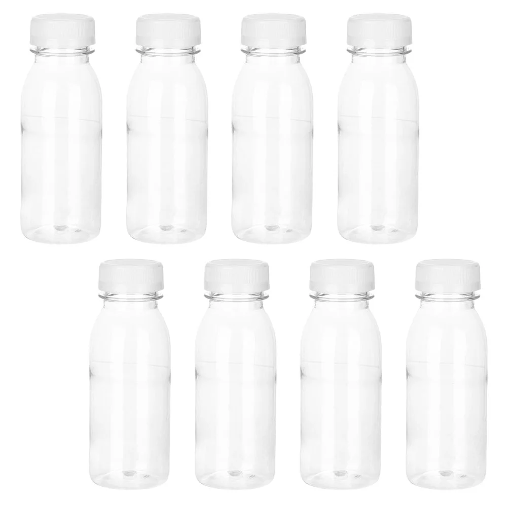 

6/8/10pcs 100ml Plastic Bottles Simple Milk Tea Bottles Beverage Bottle PET Food Grade Beverage Bottle With Lid