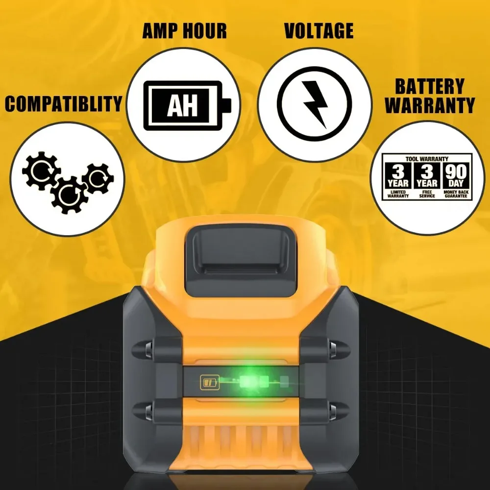 12Ah For DEWALT 20V/60V MAX Compatible DCB609 DCB547-XJ DCB200 DCB201 DCB609 DCB182,DCB204 Battery for Flexvolt 60v Max Battery