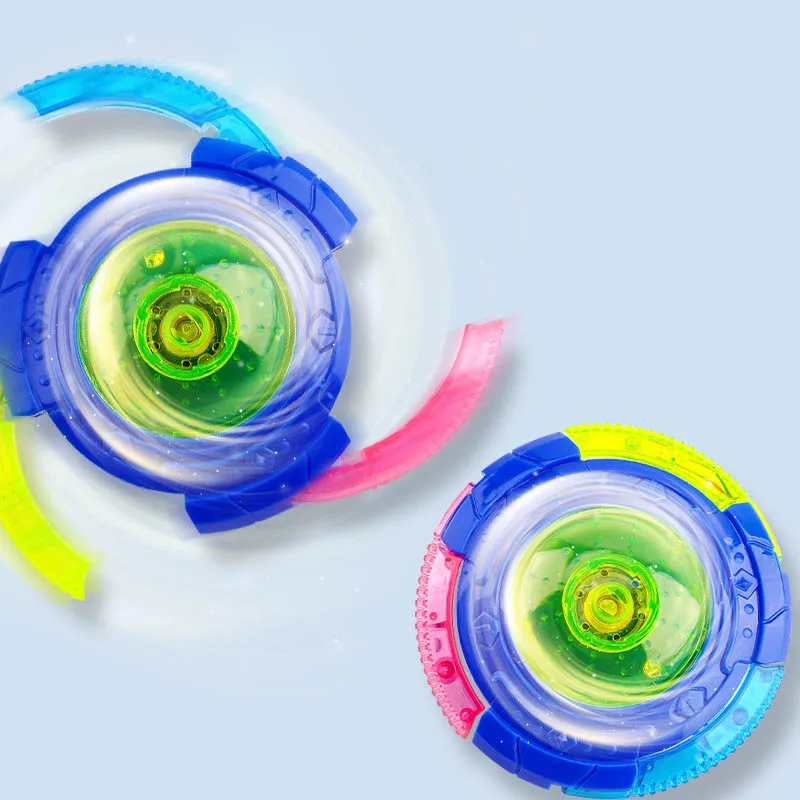 UFO Flashing Wing Spinning Top Kids Gyro Light Up LED Music Launcher Rotating Toys Birthday Party Favors