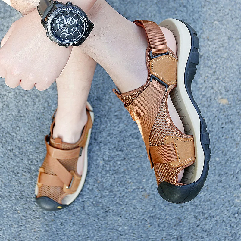 Men's Casual Beach Sandals With Breathable Quick-dry Soft Sole_voghion.com