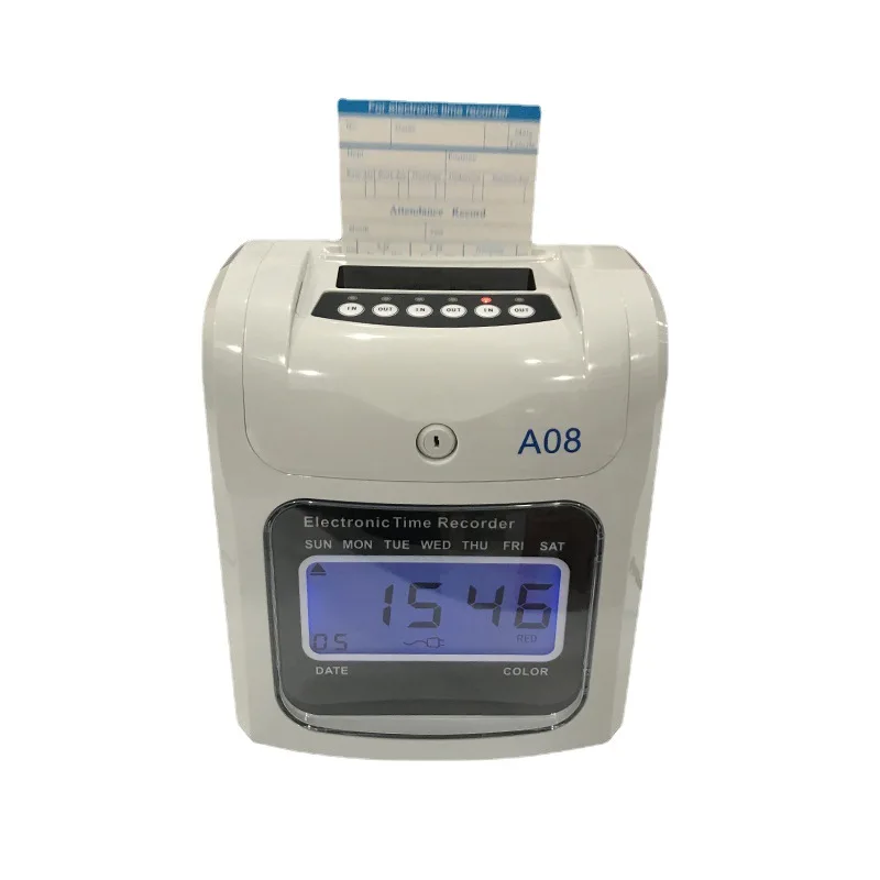 Electronic attendance machine digital time recorder office staffs check