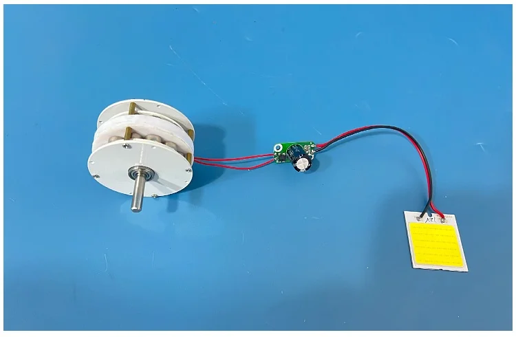 Mini miniature disc type ironless generator with low speed, high efficiency,  co