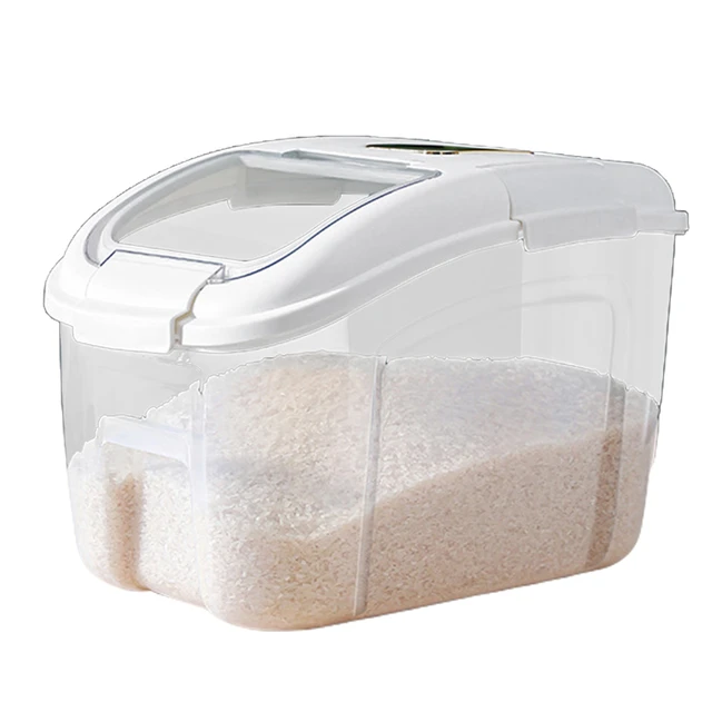 TBMAX Airtight Food Storage Container - 20 Lbs Rice Container Bin with  Measuring Cup - Cereal Container Dispenser for Rice Flour