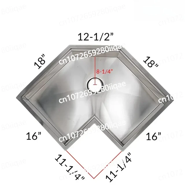 อ่างล้างจานมุมแบบติดตั้งใต้เคาน์เตอร์ ขนาด 30 นิ้ว ผิวซาติน ขัดเงา สีทอง ผลิตจากสแตนเลสสตีลเกรด 16 เหมาะสำหรับใช้ในครัว 5