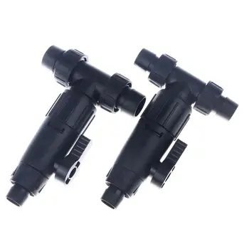 Accessori per Acquario Connettore a Sgancio Rapido a Doppio Rubinetto 12/16mm Valvola a 3 Vie per Tubo Acquario Connettore per Filtro Acquario