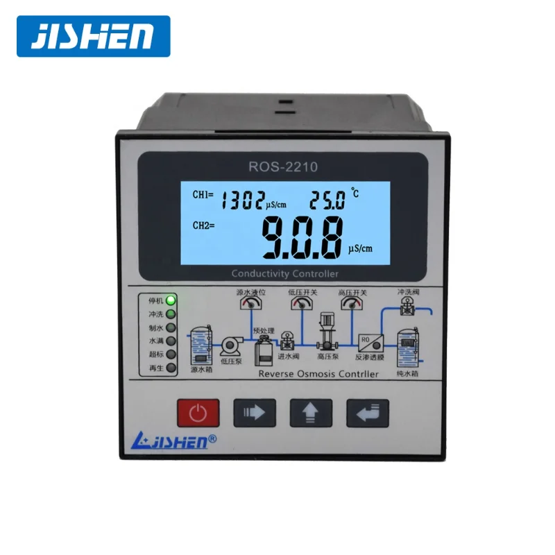 

RO Program Controller PLC Reverse Osmosis Conductivity Meter EC Sensor Conductivity Control ROS-2210