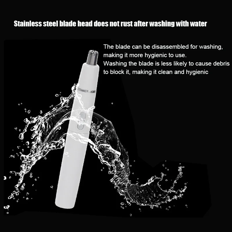 다기능 휴대용 코 헤어 트리머 2in1 헤드 사이드범 눈썹 얼굴 팔 다리 헤어 개인 정보 보호 면도기 청소 제모기 키트