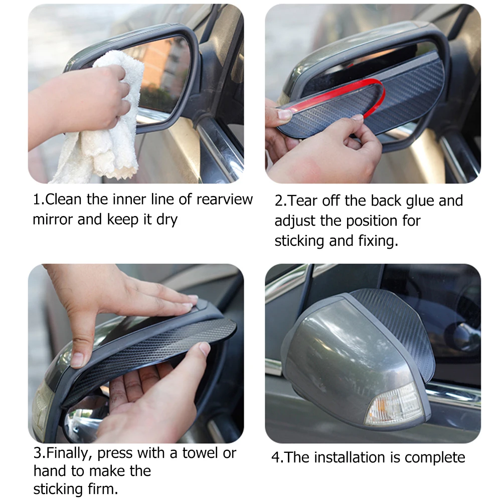 Waterproof Car Rear View Mirror Rain Cover Sun Visor