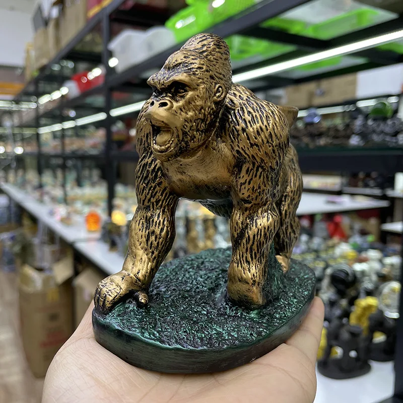 

Resin Statue of Gorilla Shape, Display Base, Sphere Stand, Creative Ornament, Ball Holder, Home Decor