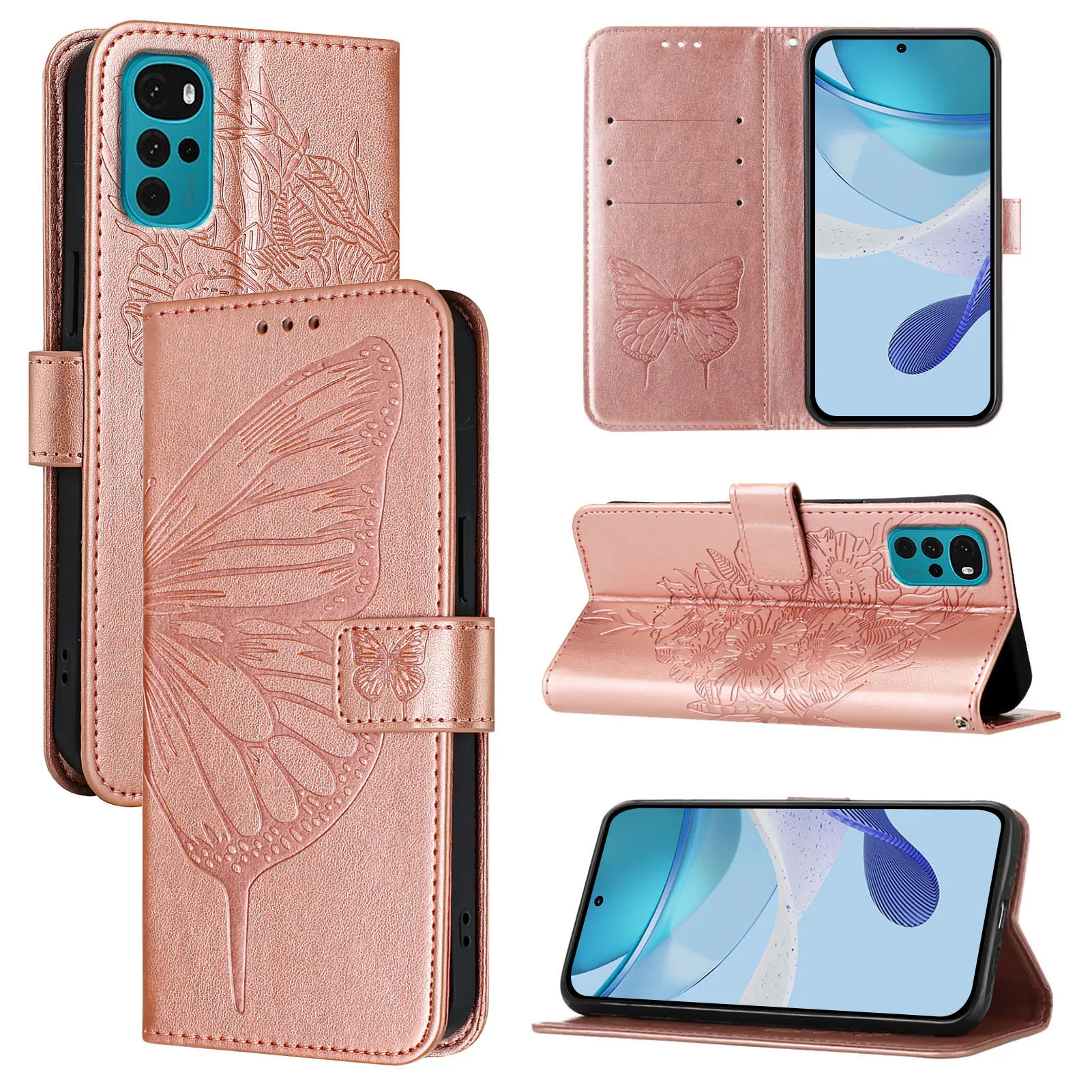 Magnetic Wallet Flip Leather Case and Back Cover