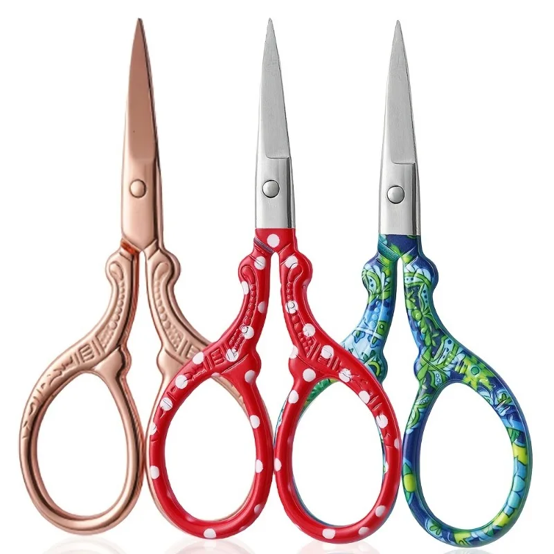 3.58in Embroidery Scissors Stainless Steel Stork Scissors 1pc For Crafting Sewing and Everyday Use