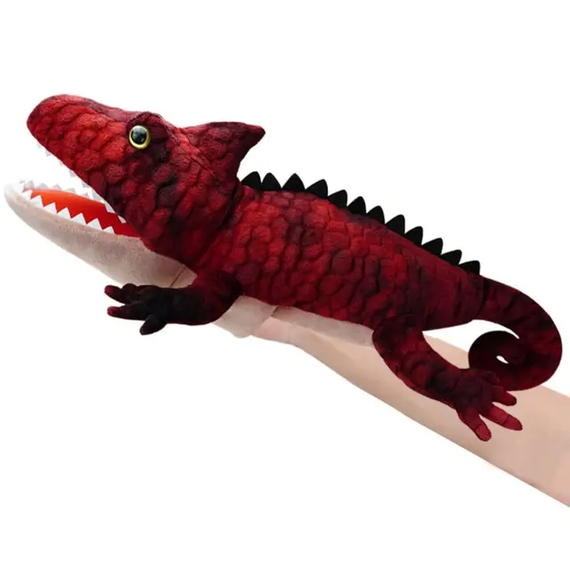 Turtle Salamander Animal Hand Puppet Lizard Snake Stuffed Animal Plush Hand Puppet Frog Crocodile Simulated Storytelling Puppet 3