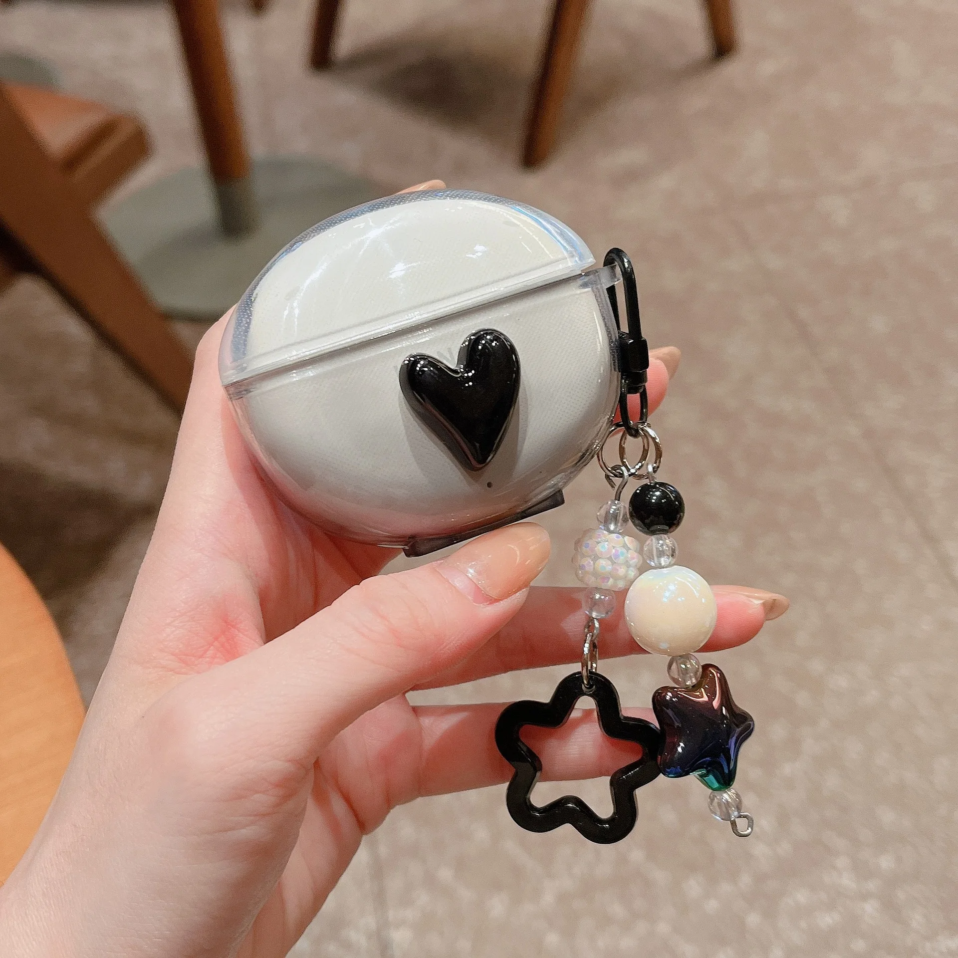 Cartoon Headphone Case with Keyring - Soft TPU Protective Cover