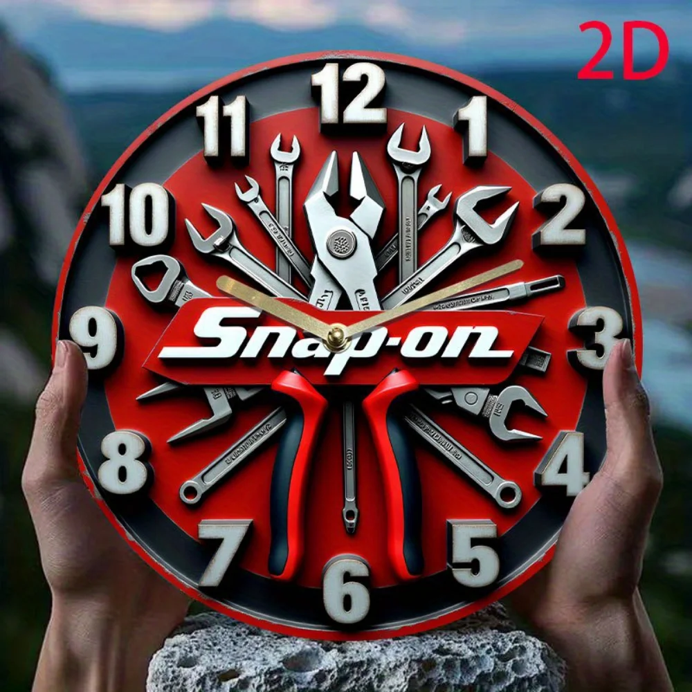 1pc Snap-on Mechanic Tools Acrylic Wall Clock Non - Luminous