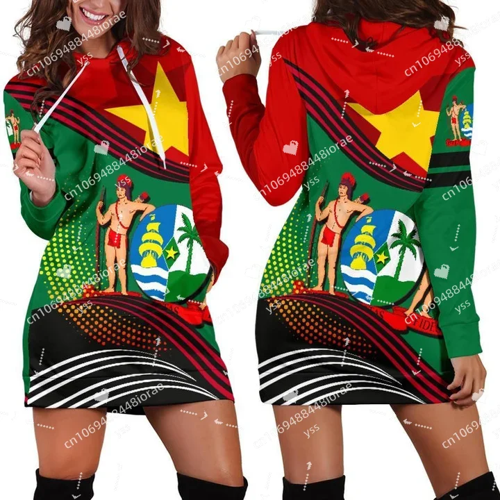 

Suriname Flag 3d Women Hoodie Dress Custom Name Retro Harajuku 3d Printed Flag Pullover Casual Sexy Women Hoodie Dress