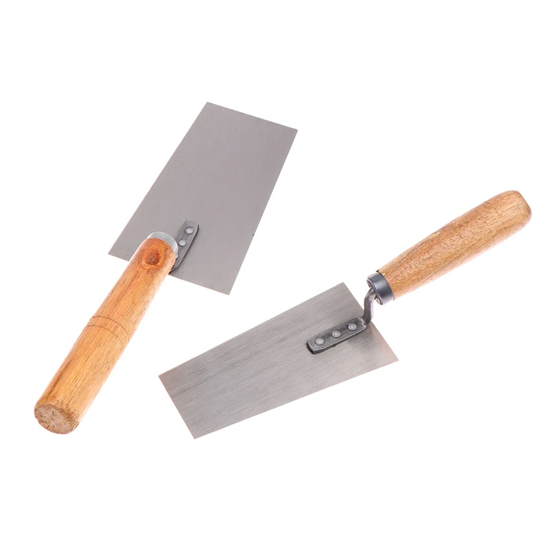 1PCS Cement Float Margin Trowel Bucket Stainless Steel Concrete Finishing Trowel Spatula Construction Tools Wooden Hand Tool