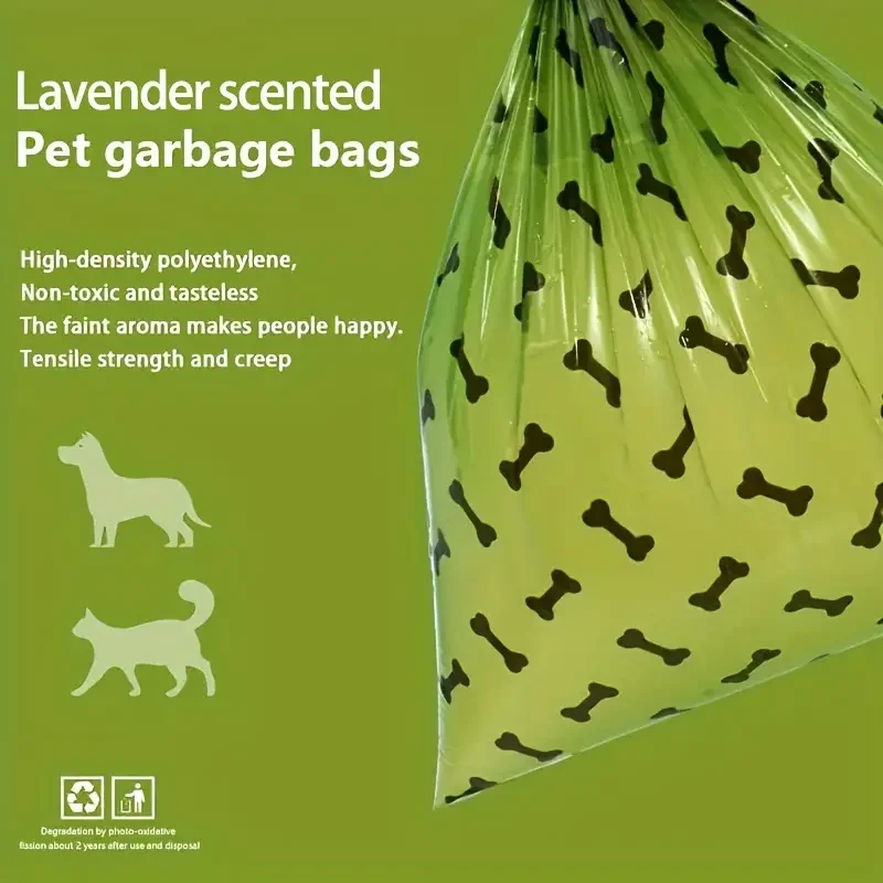 Dog Poop Bags 30/60/90/120pcs Durable Leak Proof Pet Waste Bag Pet Garbage Bags for Outdoor Walking Biodegradable