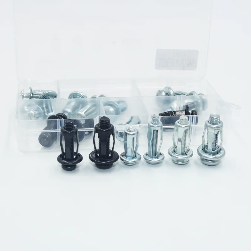 Expansion Clamp Petal Rivet Lock Jack Nut Bolt Set Steel Hollow Wall Iron Rivet Riveter Fixed License Plate for Car Screw M4 M5 screw bolt nut set expansion plugs screw washer nut kit auto fasteners assortment
