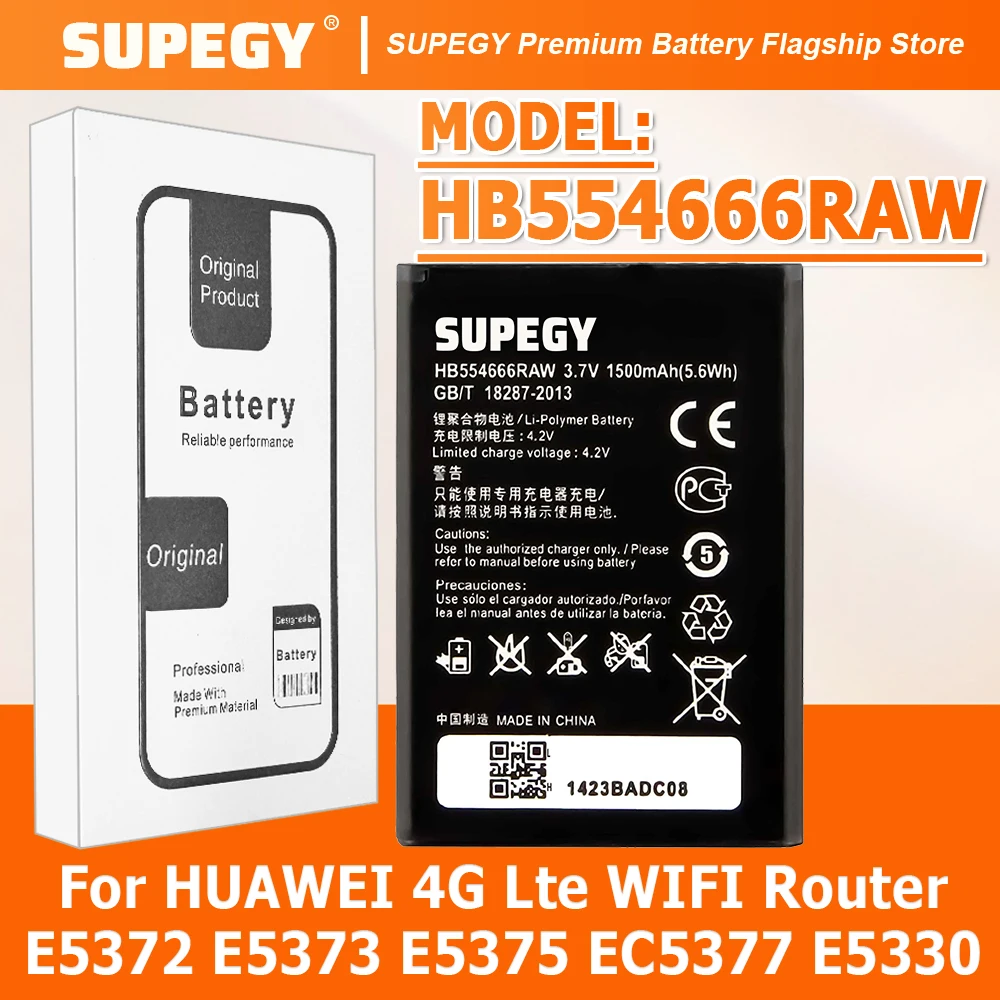 100% New HB554666RAW 1780mAh Battery For HUAWEI 4G Lte WIFI Router ...