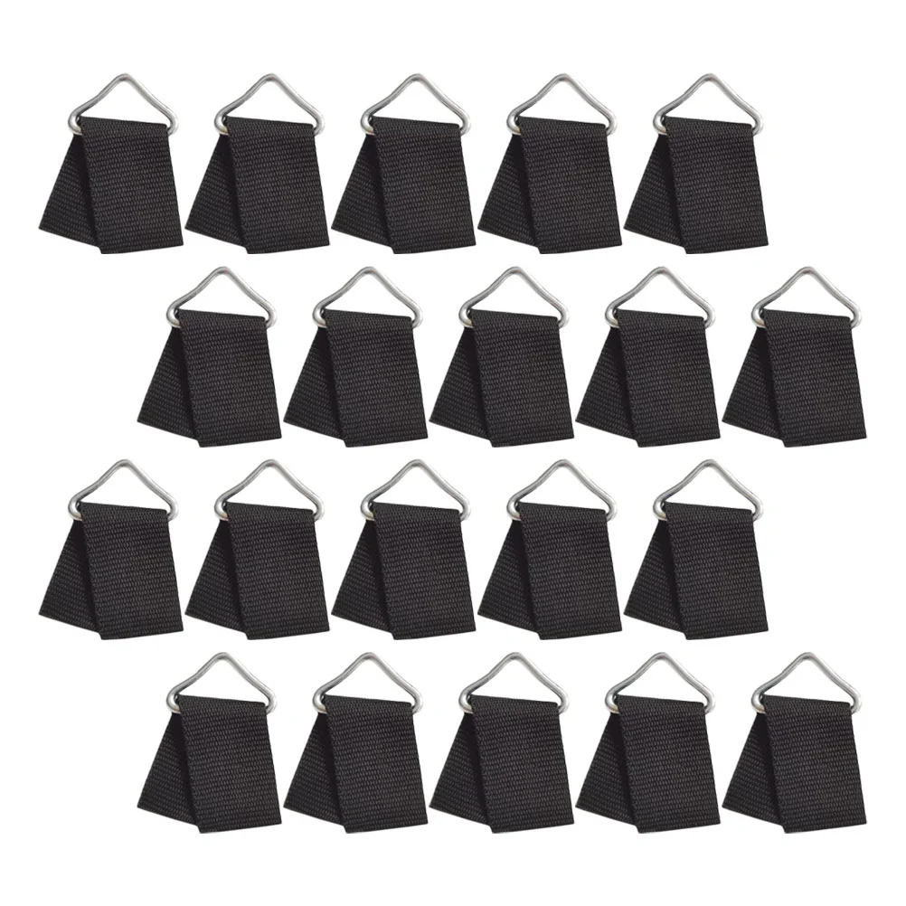 Outdoor Triangle Buckle 20 Sets Triangle Belt Rings Spring Buckle Rings