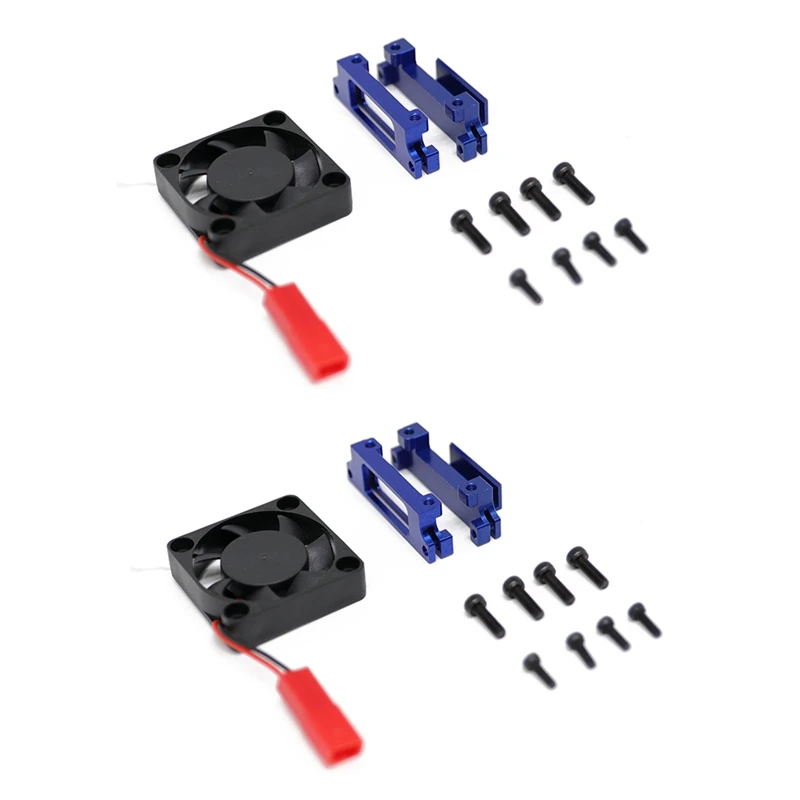2X Metal Velineon VXL-3 VXL 3S ESC Heat Sink Cooling Fan For Traxxas Bandit Rustler Stampede Slash 2Wd / 4X4 VXL Parts-AAAE