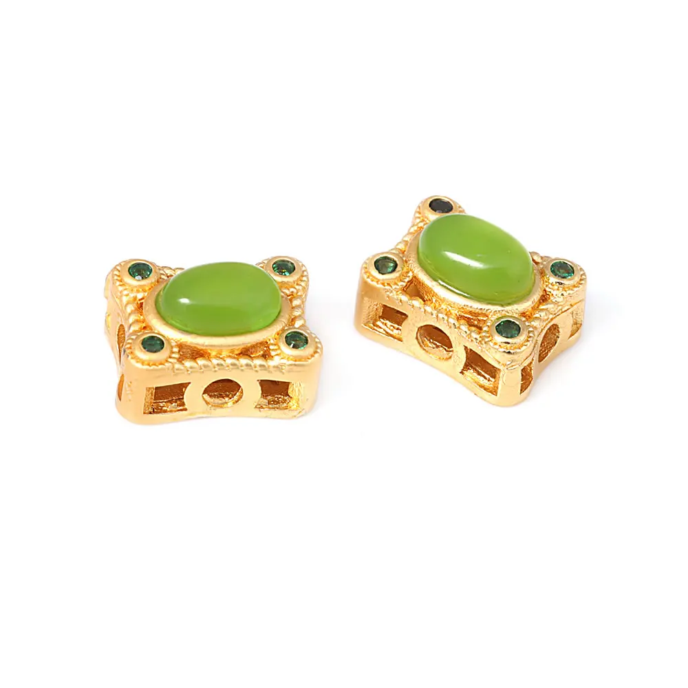 Pulseras de Cuentas Nepalesas Vintage Estilo 5PCS Brasso Dorado Mate Accesorios DIY para Hacer Joyería - details 13