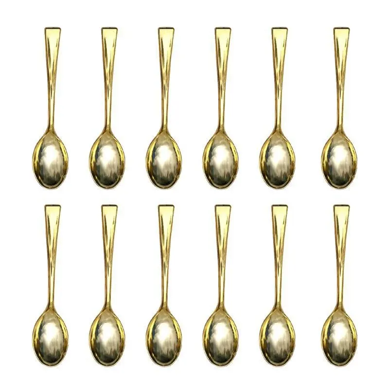 Description Picture 4 of item24PCS Plastic Disposable Spoons Forks Set Imitate Metal Flatware For Barbecue Party Picnic Kitchenware