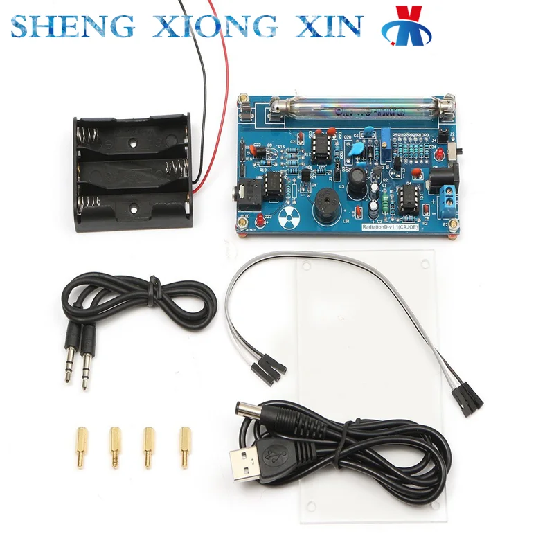 

1pcs DIY open source Geiger counter kit module Miller tube GM tube detector emits γ β rays.
