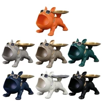 Entryway Key Storage Tray Creative Big Mouthed Dog Shaped Resin And Iron Plate Key Holder For Desk Organization 1