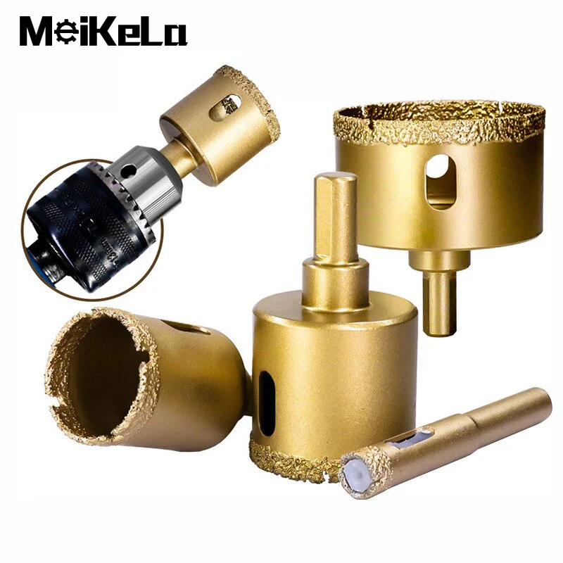 Vacuum Brazed Dry Diamond Drilling Core Drill Bits Ceramic Tile Hole Saw Opener Granite Marble Porcelain Brick Drill Bit Tools