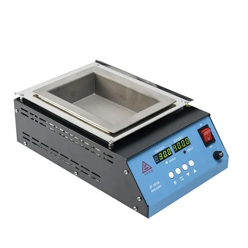 220V/110V Soldering Station Tin Melting Pot Solder Pot Tin Melting Furnace Thermoregulation Soldering Desoldering Bath 30~400 Degree Ajustable
