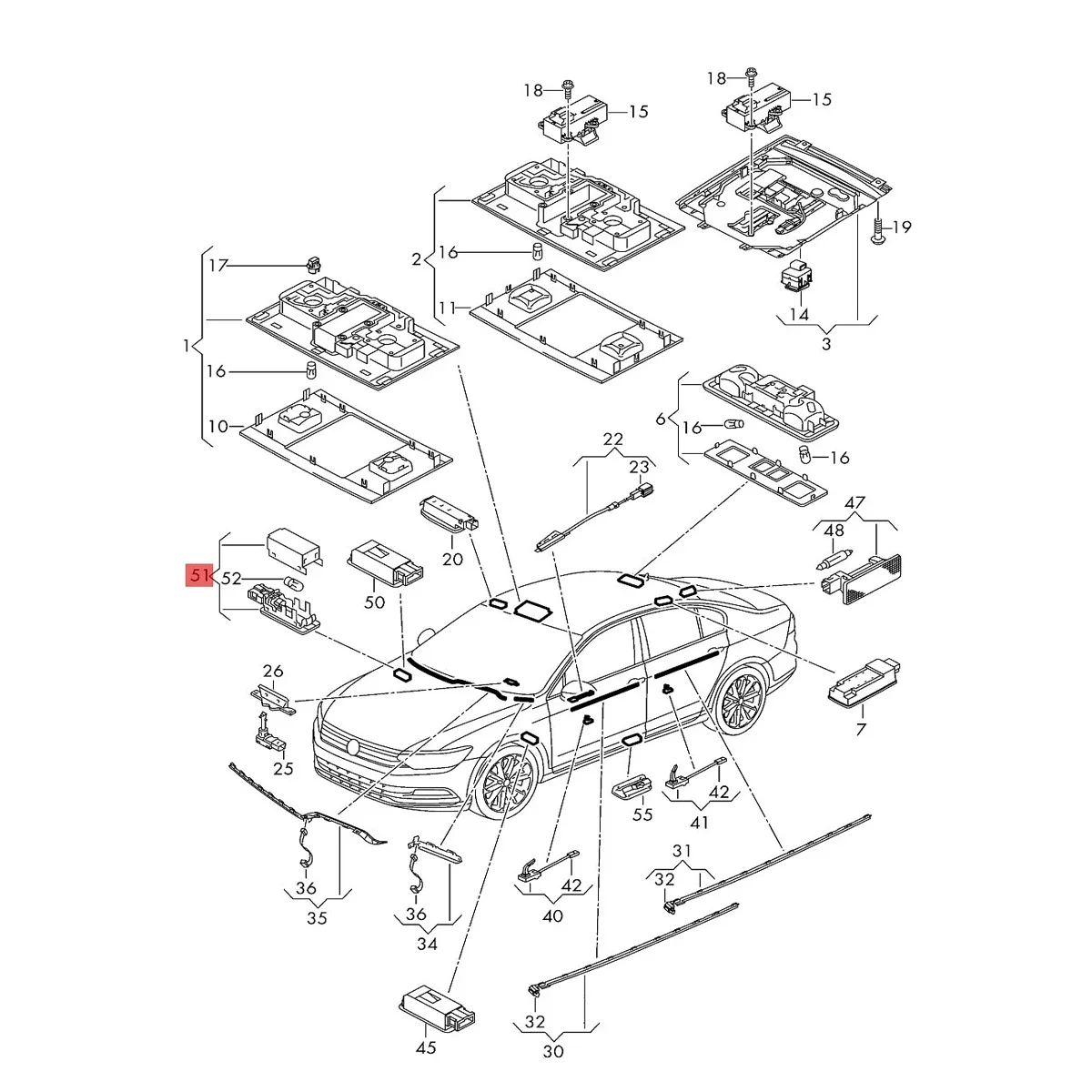 Interior Halogen Warning Light Glove Box Lamp For VW Passat B6 B7 Golf 6 7 GTI Tiguan 5N Jetta 5 MK6 Audi A4 B9 A5 glove box light