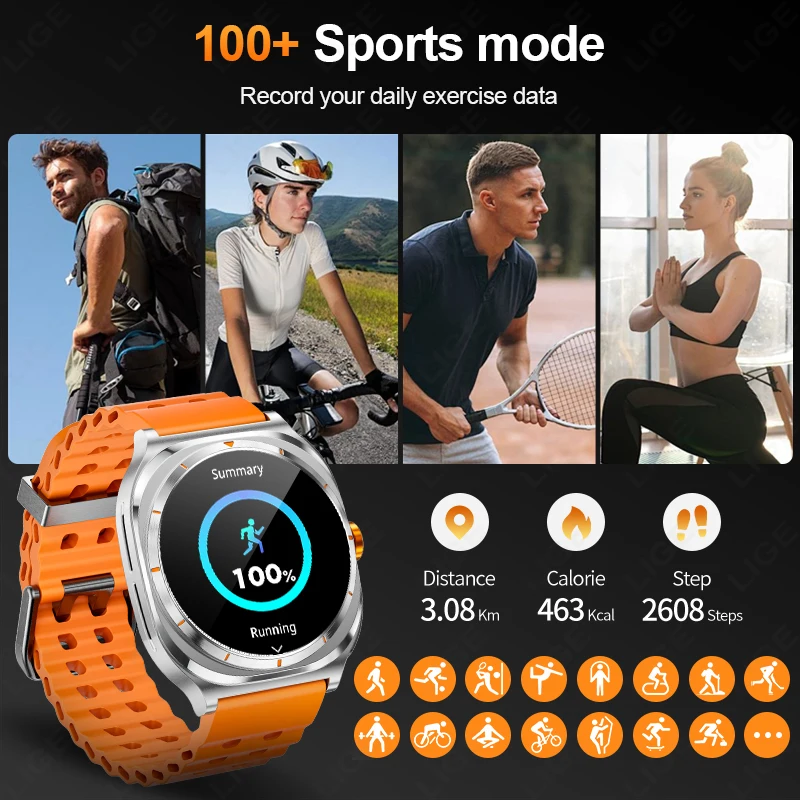 New 2026 TWS 2-in-1 Wireless Headset Smart Watch 7 Ultra AMOLED HD Screen Smartwatch with Earbuds Bluetooth Call Sports Watches