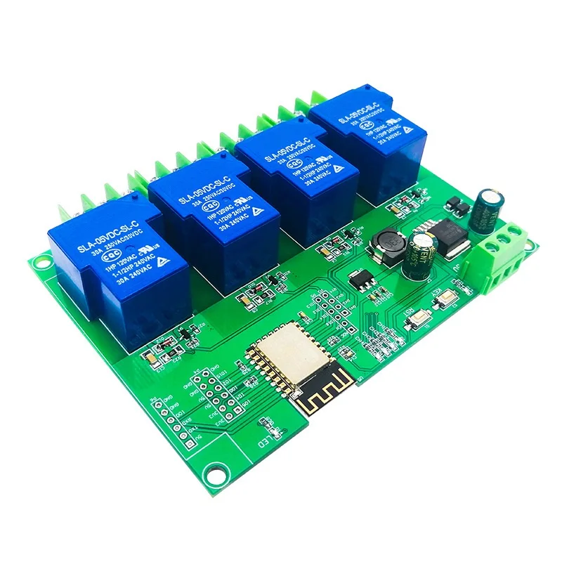 

DC7-28V/5V 30A ESP8266 WIFI Four-Way R elay Module ESP-12F Board 4M Byte Flash I/O UART For Arduino