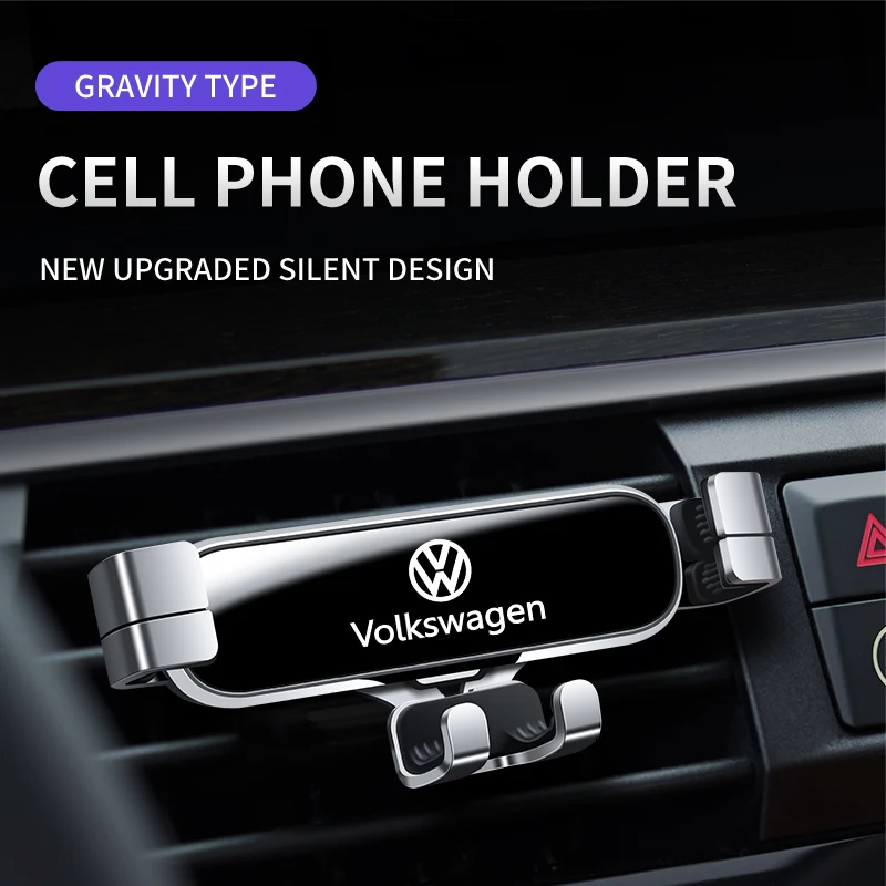 폭스바겐 VW 그라비티 차량용 에어벤트 폰 홀더, 안정적인 범용 알루미늄 합금 시로코 제타 비틀 골프 4 5 6 파사트 폴로용
