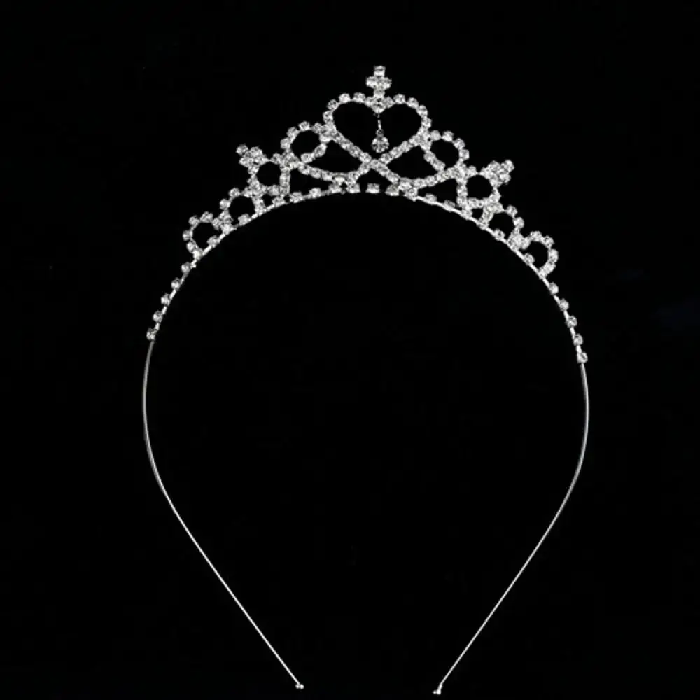 Silver Alloy Crystal Hairband for Kids