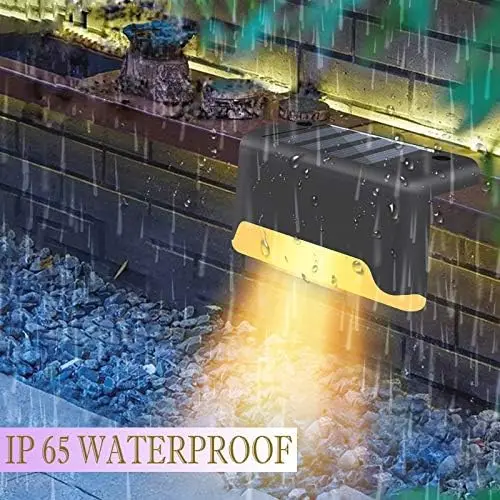 Waterproof Solar Deck Lights for Outdoor, Solar LED Lights for Deck, Step, Raili