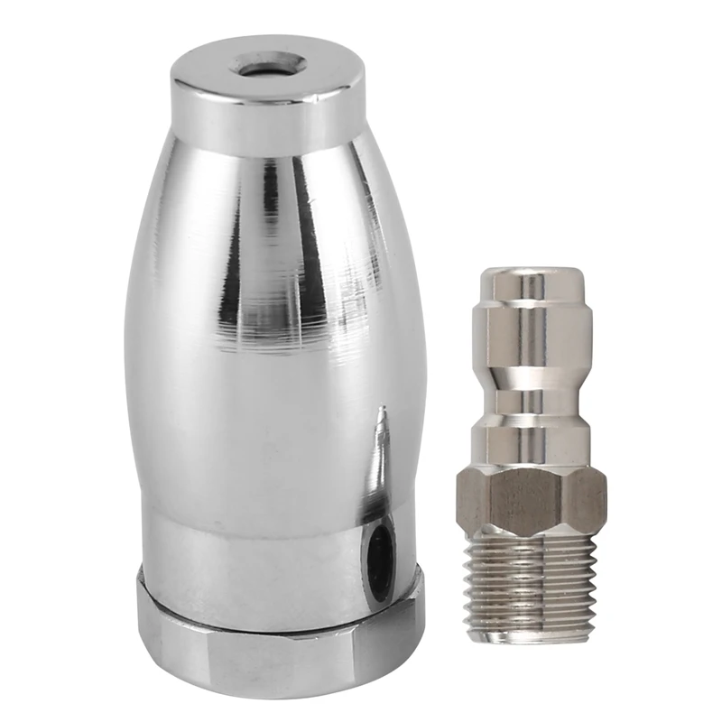 

NEW-Pressure Washer Turbo Nozzle, Stainless Steel Rotating Spray Nozzle With 1/4 Inch Quick-Connect, 3.0 GPM, 3600 PSI