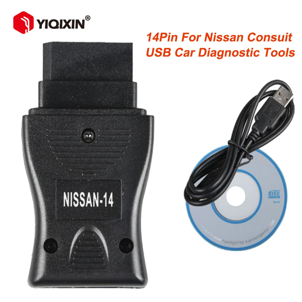 14 Pin Consult USB Diagnostic Tools For Nissan Consult Connector Cable