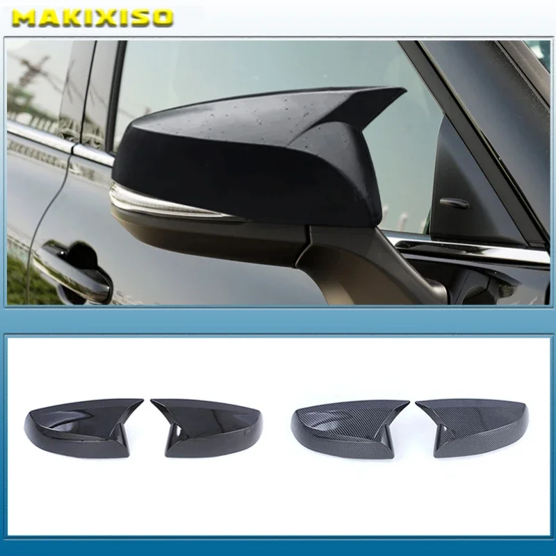 

carbon fiber car rearview cover trims chrome for toyota alphard vellfire sienna highlander rav4 harrier anh30 xu70 xl40 styling